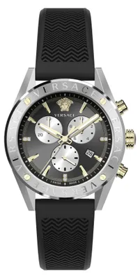 Produktbild von Versace Herren Armbanduhr V-Chrono 45 mm Chronograph, Datumsfenster Armband Silikon VEHB00819