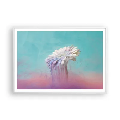Produktbild von Gerahmtes Poster - Weißer Rahmen - Modern Grafik Blume - 100x70 cm - Wand Bild - Wanddeko - Wandbilder - Kunstposter - Wandposter - Bilderrahmen - Bilder - Kunstdruck - P2WAA100x70-4534