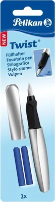 Produktbild von Füllhalter P457M/B M silber inkl. 2 Patronen Packung mit 8 Stück