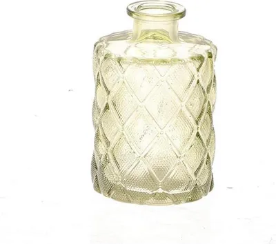 Image de Hbx vase naturel Viviance ø7xh10,5cm jaune