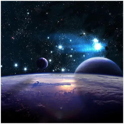 Produktbild von Wallario Memoboard Magnettafel aus Glas, Größe 50 x 50 cm, Motiv Planeten im Weltall