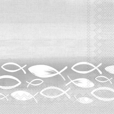 Produktbild von JOYFUL FISH grey Lunch-Servietten L 999545