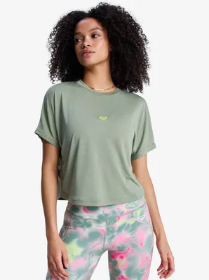 Immagine prodotto di Maglietta Roxy Everyday Flow con scollo incrociato, verde petrolio, XS