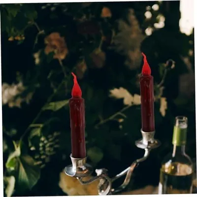 Zdjęcie produktu dla Dwie świece LED na baterie, wykonane z wosku parafinowego i obudowane tworzywem ABS, bezpieczne i lekkie, idealne jako dekoracja na urodziny i jako rekwizyt fotograficzny