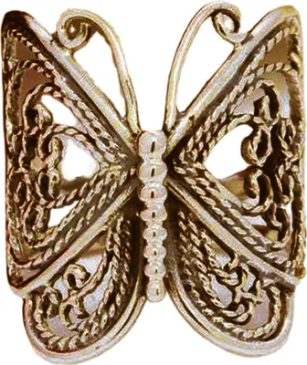 Produktbild von Damen-Ring, Schmetterling, verstellbar, Schmuck, Gravur, modisches Aussehen, Fingerring für Dating-Golden