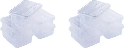 Produktbild von 10 Stück - Aufbewahrungsboxen - 135 x 98 x 42 mm 0,4L Volumen