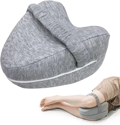 Produktbild von Kniekissen für Seitenschläfer, Orthopädisches Bein-Kissen zur Verbesserung der Schlafhaltung, Ergonomisches Lagerungskissen aus viskoelastischem Memory-Schaum, atmungsaktiv und waschbar
