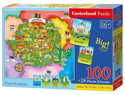 Produktbild von Lernpuzzle: Karte von Rumänien E166