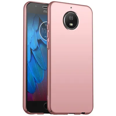 Produktbild von Conie Kunststoff Schutzhülle für Motorola/Lenovo Moto E4 Plus Tasche Hard Case Cover Bumper Hartplastik Hülle in Rosegold