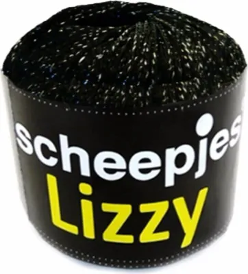 Produktbild von Scheepjes Lizzy mit Glitzer-Effekt 25g Farbe 09 schwarz