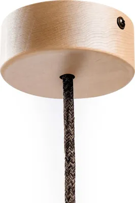 Immagine prodotto di Creative-Cables Kit Mini rosone cilindrico in Legno a 1 Foro Centrale - Neutro