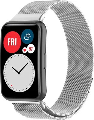 Produktbild von Strap-It Huawei Watch Fit New Milanese-Armband (Silber)