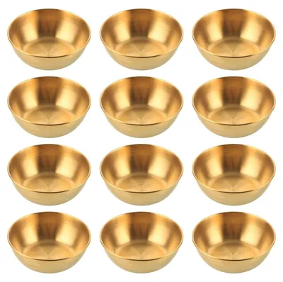 Imagen del producto de Juego de pinzas para servir, de acero inoxidable, 12 unidades, color dorado