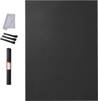 Produktbild von SucceBuy Trainingsmatte, rutschfeste Yogamatte mit hoher Dichte für Fitness und Pilates, 2,1 x 1,5 m, mit Tasche und Tragegurt, für das Training zu Hause, Schwarz