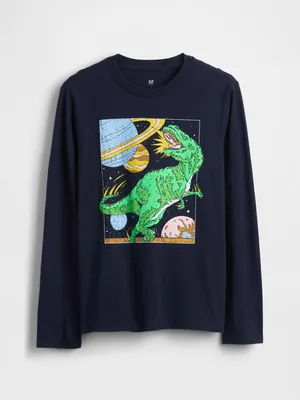 Produktbild von GAP Kinder weiches, bequemes Langarm-T-Shirt mit Rundhalsausschnitt XL