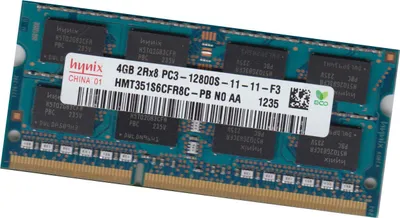 Obrázek produktu pro Hynix 4Gb paměti pro notebooky Ram 1,5V 1600Mhz DDR3 204pin HMT351S6CF8C-PB Pc12800