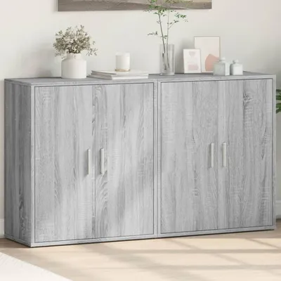 Obrázek produktu pro vidaXL Příborníky 2 ks. Šedý dub Sonoma 60x31x70 cm Materiál na bázi dřeva