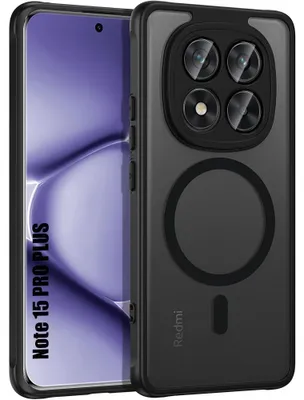 Image de Coque pour Xiaomi Redmi Note 15 Pro Plus 5G, avec Cercle Magnétique et Vitre Caméra - Noir