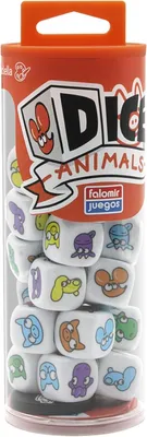 Produktbild von Würfelset, Tiere, 6 Stück, mehrfarbig, für Familienabende