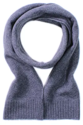 Produktbild von TUMELO Schal Damen & Herren, edler 100% Kaschmirschal, Uni, warmer Strickschal, weicher Wollschal - Anthrazit