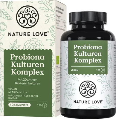 Produktbild von Nature Love Probiona Kulturen Komplex | 120 Kapseln | vegan