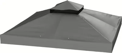Produktbild von 3 x 3 m Ersatzdach für Pavillon, Pavillon-Ersatzplane mit Wasserablauf-Löchern, UPF30+, Sonnenschutz, Dunkelgrau