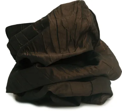 Produktbild von Crinkle-Taft, Taftstoff, Dunkelbraun, 50 x 145 cm