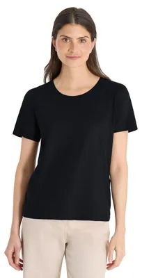 Produktbild von Cecil Basic T-Shirt mit Rundhals in Unifarbe Black XL