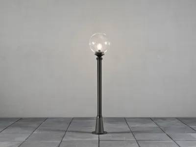 Produktbild von Konstsmide Orion Wegeleuchte schwarz lackiertes Aluminium, klares Acrylglas, Hand EU 498-750