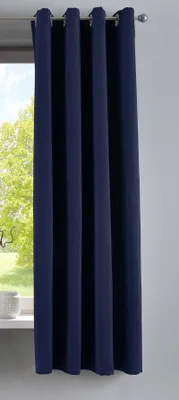 Produktbild von Vorhang Blickdicht »NewYork« Blau HxB 160x140 cm 1er-Pack Thermo-Gardine Verdunkelungsvorhang Blackout Ösen schalldämmend UV-Schutz Raffhalter, 201920600