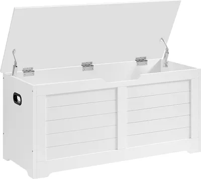 Produktbild von VASAGLE Schuhbank mit Stauraum, Länge 100 cm, Weiß