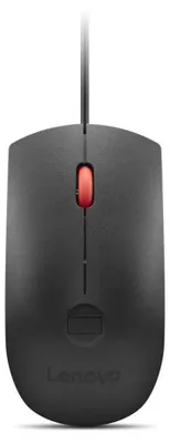 Produktbild von Lenovo - Maus - optisch - 3 Tasten - kabelgebunden - USB - Schwarz, Rot