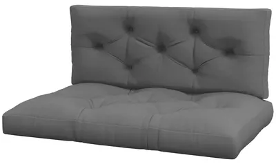 Produktbild von Set mit 2 Kissen fš¹r ein 2-Sitzer-Palettensofa, Ma?e 120 x 80 x 12 cm (L x B x H), graues Polyester