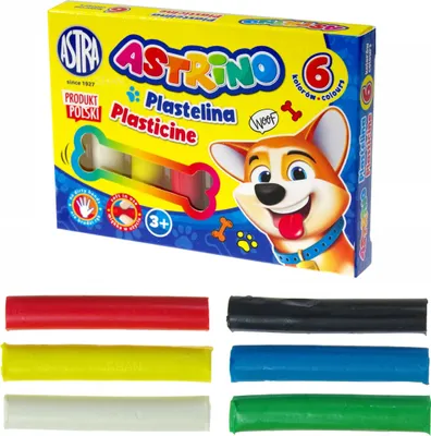 Obrázek produktu pro Plastelna 6 barev Astrino