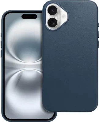 Imagen del producto de Funda de cuero para iPhone 16 Plus, compatible con MagSafe, color azul