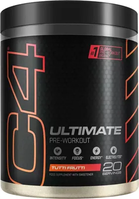 Obrázek produktu pro Cellucor C4 Ultimate 496-520 g tutti-frutti / Předtréninkové stimulanty / Předtréninovka s vysokým obsahem kofeinu, L-citrulinu, beta-alaninu, betainu a tyrosinu