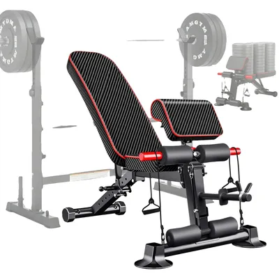 Produktbild von Verstellbare Gewichtsbank, Robuste Konstruktion, Vielseitige Trainingsmöglichkeiten, Schwarz-C