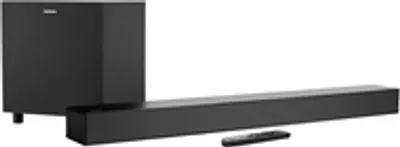 Zdjęcie produktu dla MEDION S61022 soundbar 3.1 Dolby Atmos z bezprzewodowym subwooferem (do telewizorów, Bluetooth 5.3, HDMI eARC CEC, wejście optyczne, AUX, bezprzewodowy subwoofer 3 x 20 W + 60 W (RMS), pilot, montaż ścienny) czarny