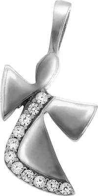 Produktbild von F Anhänger 925/- Sterling Silber 2,0cm weiß Zirkonia 025240057