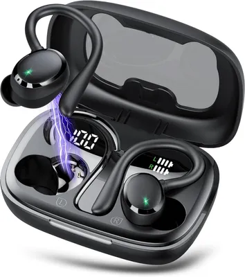 Produktbild von In Ear Kopfhörer Bluetooth 5.3 mit HD Mic, mit 4 ENC Klarer Mic, 72 Std Kabellose Kopfhörer mit Tiefer Bass,IPX7 Wasserdicht Ohrhörer mit Ohrhaken