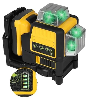 Image de Niveau laser, laser vert, 12 lignes, autonivelant ±4 degrés, batterie lithium-ion 12 V, portée jusqu'à 50 mètres