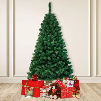Image de Clanmacy Sapin de Noël 150 cm avec support d'arbre de Noël en métal Montage facile pour mariage, Noël, chambre à coucher Noël,Vert