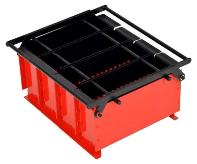 Produktbild von Papierbrikettpresse aus Stahl, 38 x 31 x 18 cm, Schwarz und Rot, 9,4 kg