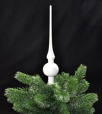 Produktbild von Christbaumspitze 28cm Weiß Emaille