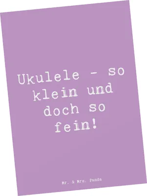 Produktbild von Mr. & Mrs. Panda Ansichtskarte Spruch Zauberhafte Ukulele - Lavendeltraum - Geschenk, Postkarte, Saiten, Musik, Musikinstrument, Spaß, Postkarten, Lieder, Grußkarte