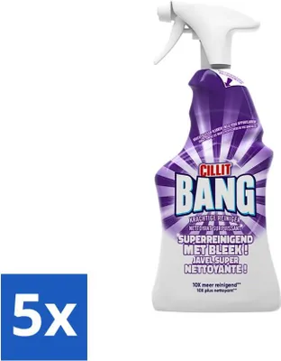 Produktbild von Cillit Bang - Bleichmittel - Entfernt hartnäckigen Schmutz - Starke Bleichwirkung - 750 ml - Vorteilspack - 5 Stücke