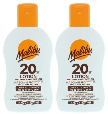 Produktbild von Malibu Schutzlotion SPF20 Wasserfeste Lotion 200ml x2pc