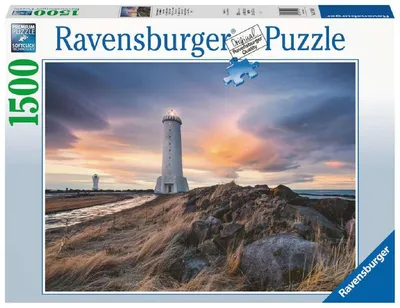 Image de Ravensburger Puzzle 1500 pièces Ambiance magique au-dessus du phare d'Akranes, Islande