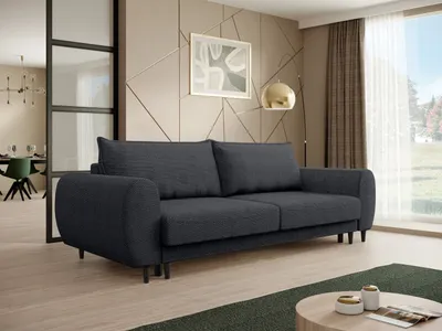 Obrázek produktu pro BEAUTYSOFA | Moderní pohovka CORTEZ – pohovka s rozkládací funkcí a úložným prostorem – tmavě šedá