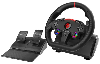 Produktbild von Subsonic Superdrive 270 GT, Lenkrad + Pedale, Nintendo Switch, Nintendo Switch 2, PC, PlayStation 4, Xbox One, Xbox Series S, Xbox Series X, D-Pad, Home button, Menü-Taste, Schaltfläche Optionen, Schaltfläche Teilen, View button, Mehrfarbig, 270°, Kabelgebunden